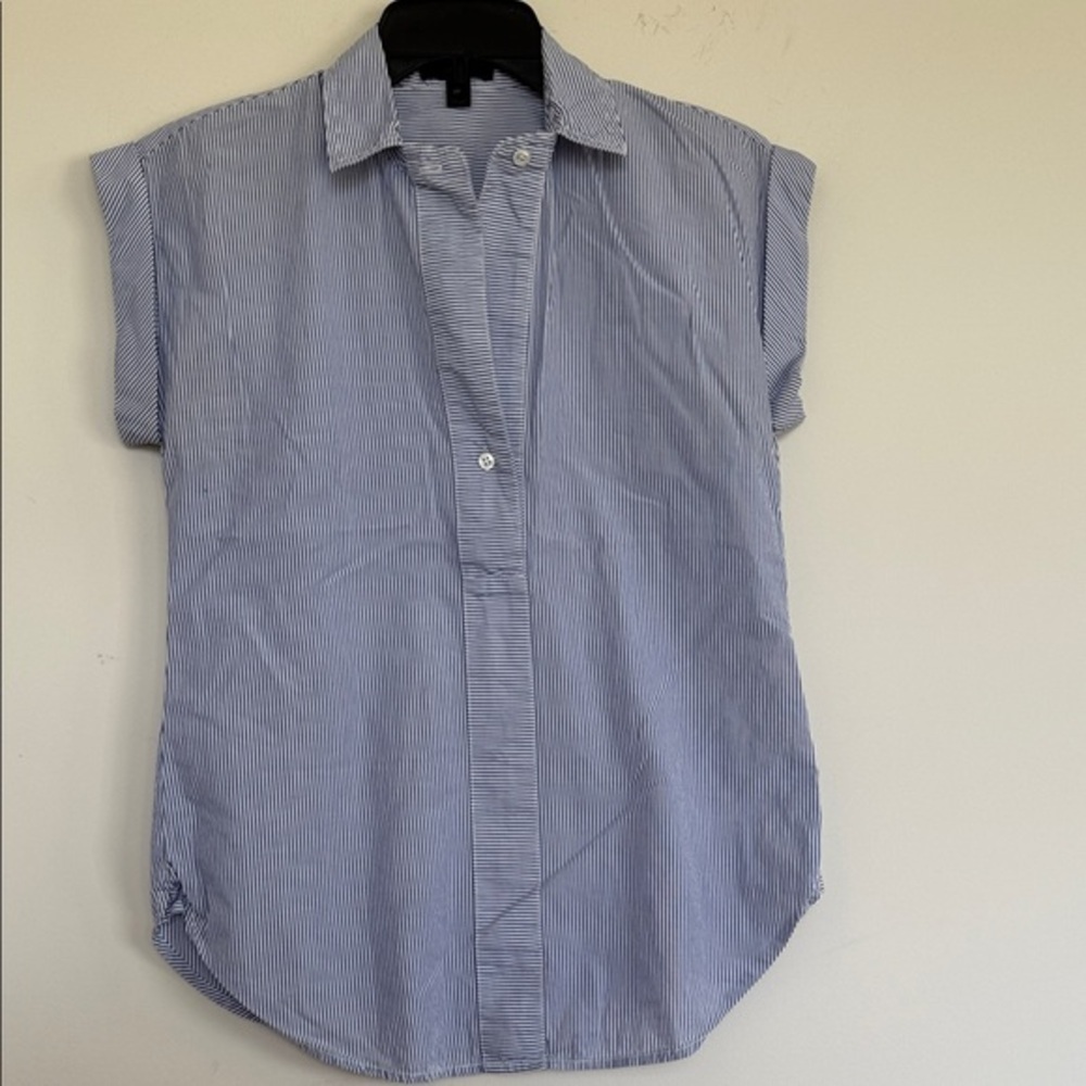 J. Crew Women’s Blue Pinstripe Casual Shirt